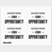 リスク回避の機会 長方形シール (シート)