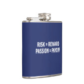 リスク=報酬、情熱=ペイオフ フラスク (右)
