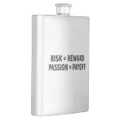 リスク=報酬、情熱=ペイオフ フラスク (右)