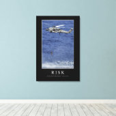 リスク：感動的引用文1 キャンバスプリント (インサイチュ (ウッドフロア))