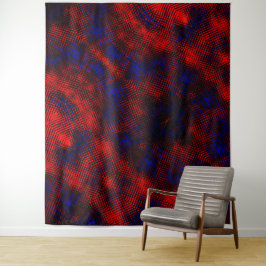 リスコスヴェルメルホスcruzados e fundo azul? タペストリー