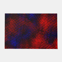 リスコスヴェルメルホスcruzados e fundo azul? ドアマット