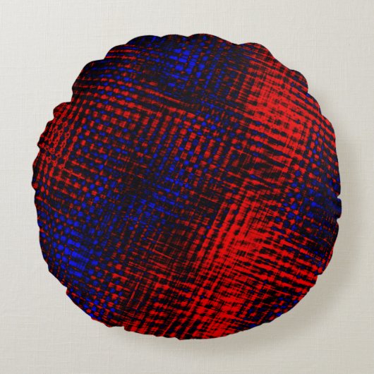 リスコスヴェルメルホスcruzados e fundo azul? ラウンドクッション (正面)