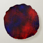 リスコスヴェルメルホスcruzados e fundo azul? ラウンドクッション (裏面)