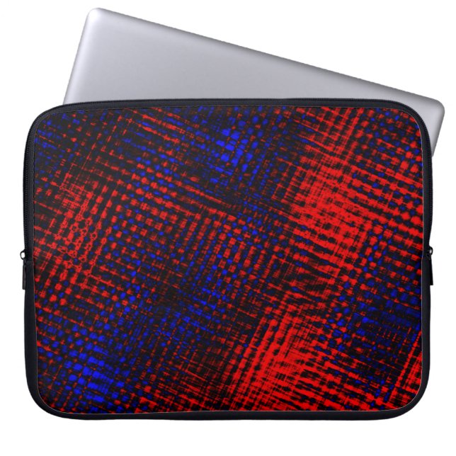 リスコスヴェルメルホスcruzados e fundo azul? ラップトップスリーブ (正面)