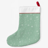 リスコーヒーラバーウッドランドウィンターホリデークリスマス スモールクリスマスストッキング (裏面)