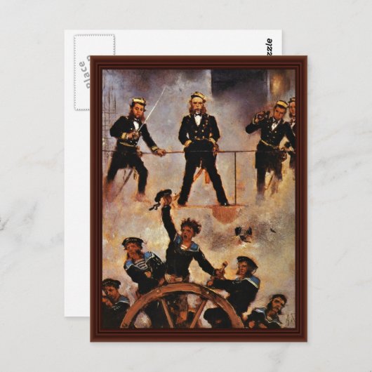 リスサの戦いのテゲットオフ提督 ポストカード (正面/裏面)