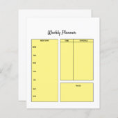 リスシンプルトカスタムタスクのメモを行う毎週のプランナー (正面/裏面)