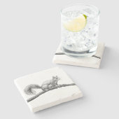 リススケッチ ストーンコースター (横)