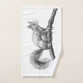 リススケッチ バスタオルセット (ハンドタオル)