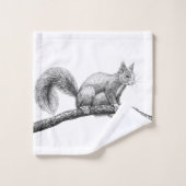 リススケッチ バスタオルセット (ウォッシュタオル)