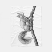 リススケッチ フリースブランケット (正面)