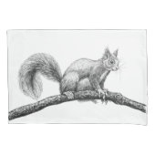 リススケッチ 枕カバー (正面)