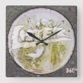 リスタークルッカ スクエア壁時計 (正面)