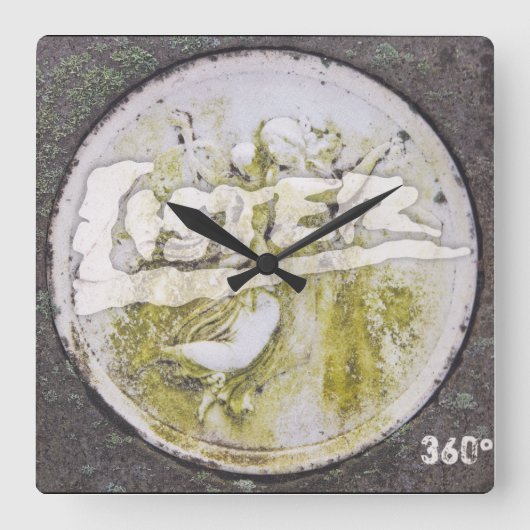 リスタークルッカ スクエア壁時計 (正面)