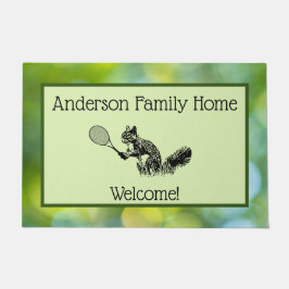 リステニスプレーヤー及び文字（緑）縁ど ドアマット