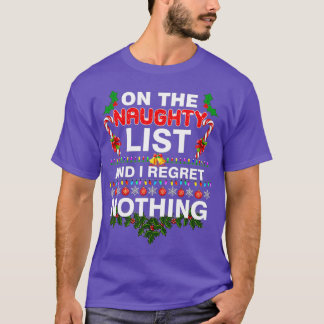 リストいけなに私は何も後悔しおもしろいない Tシャツ