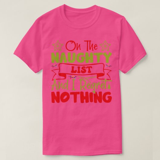 リストいけなに私は何も後悔しない Tシャツ (デザイン正面)
