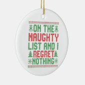 リストいけなに載せて私はクリスマスを後悔しない セラミックオーナメント (右)