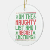 リストいけなに載せて私はクリスマスを後悔しない セラミックオーナメント (左)