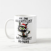 リストいけなに載っていて黒猫を後悔していない コーヒーマグカップ (左)