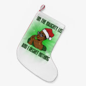 リストいけなに載って何も後悔しない スモールクリスマスストッキング (正面 (吊り時))