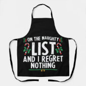 リストいけなに載って私は何もクリスマスを後悔しない エプロン (正面)