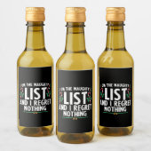 リストいけなに載って私は何もクリスマスを後悔しない ワインラベル (ボトル)