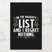 リストいけなに載って私は何もクリスマスを後悔しない ワインラベル (シングルラベル)