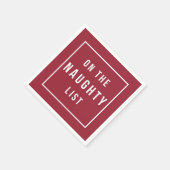 リストいけなに |赤モダンと白の休日 スタンダードカクテルナプキン (角)