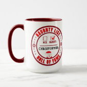 リストいけなホールオブフェイムクリスマスコーヒーマグカップ マグカップ (左)