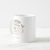 リストいけなメンバの休日金ゴールド コーヒーマグカップ (正面左)