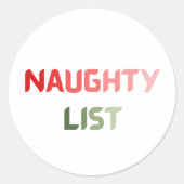 リストいけなレッドクリスマスおもしろいラウンドギフトステッカー ラウンドシール (正面)