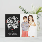 リストいけな上|ホリデおもしろいーフォトカード カード (スタンド正面)