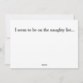 リストいけな – しぶしぶサンタダシュント シーズンカード (裏面)