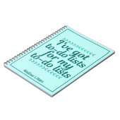 リストおもしろいトレンディーティール（緑がかった色）モノグラムかわいいタイプA ノートブック (左側)