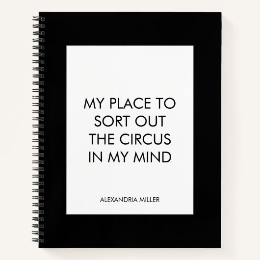 リストおもしろいノートブ忙しックを実行するための引用文 ノートブック (正面)