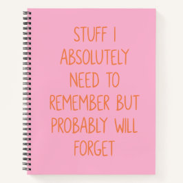 リストおもしろいピンクを忘れがちな人のための引用文 ノートブック