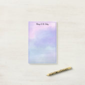 リストかわいらしするピンクと青の水色モダン ポストイット (デスク上)