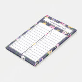 リストかわいらしを行う黄色い紫色の花のパターン ポストイット (アングル)