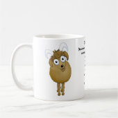 リストされている特性の漫画の山羊座のヤギ コーヒーマグカップ (左)