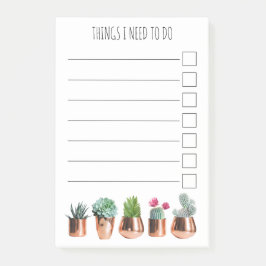 リストするバラ金ゴールドポットのサボテンと多肉株 ポストイット