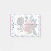 リストするピンクとブルーのバラ ポストイット (正面)