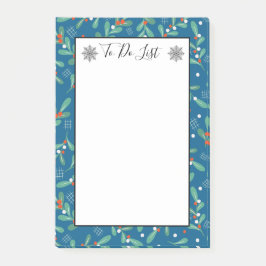 リストするホリーベリーとクリスマスグリーン ポストイット