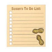 リストするローストボールパークピーナッツ ノートパッド (正面)