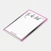 リストする手書き入力のピンクグラデーション線縁ど ポストイット (アングル)