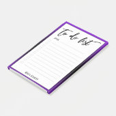 リストする手書き入力の紫グラデーション縁ど線 ポストイット (アングル)
