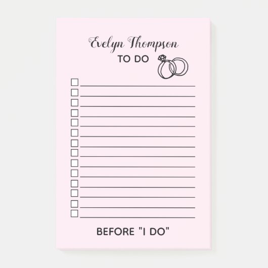 リストする花嫁結婚の数 ポストイット (正面)