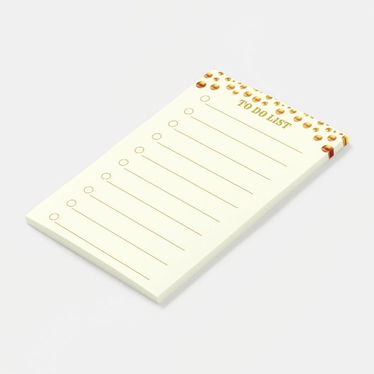 リストとゴールデン紙吹雪を行うアイボリー列 ポストイット (アングル)