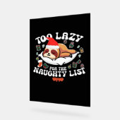 リストには怠惰いけなすぎるおもしろいクリスマス アクリルサイン (傾斜)